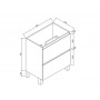 Port-2D-600 PVC Vanity Cabinet Only